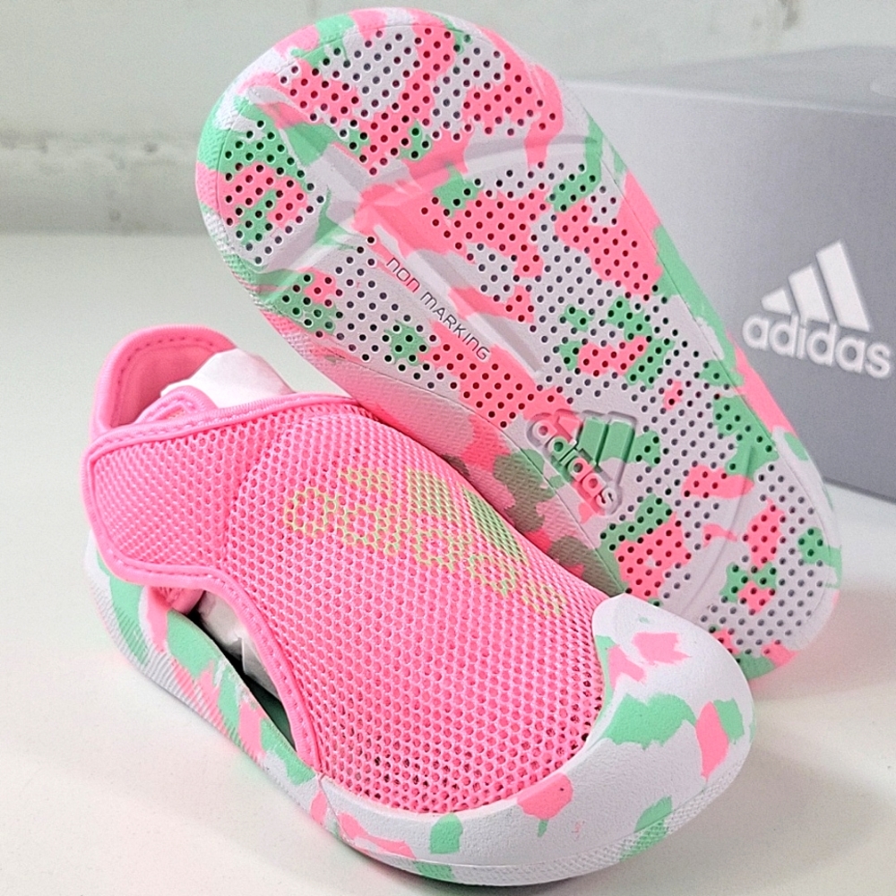 Adidas Altaventure 2.0 Pink and Green Baby Water Shoes 7 Toddler